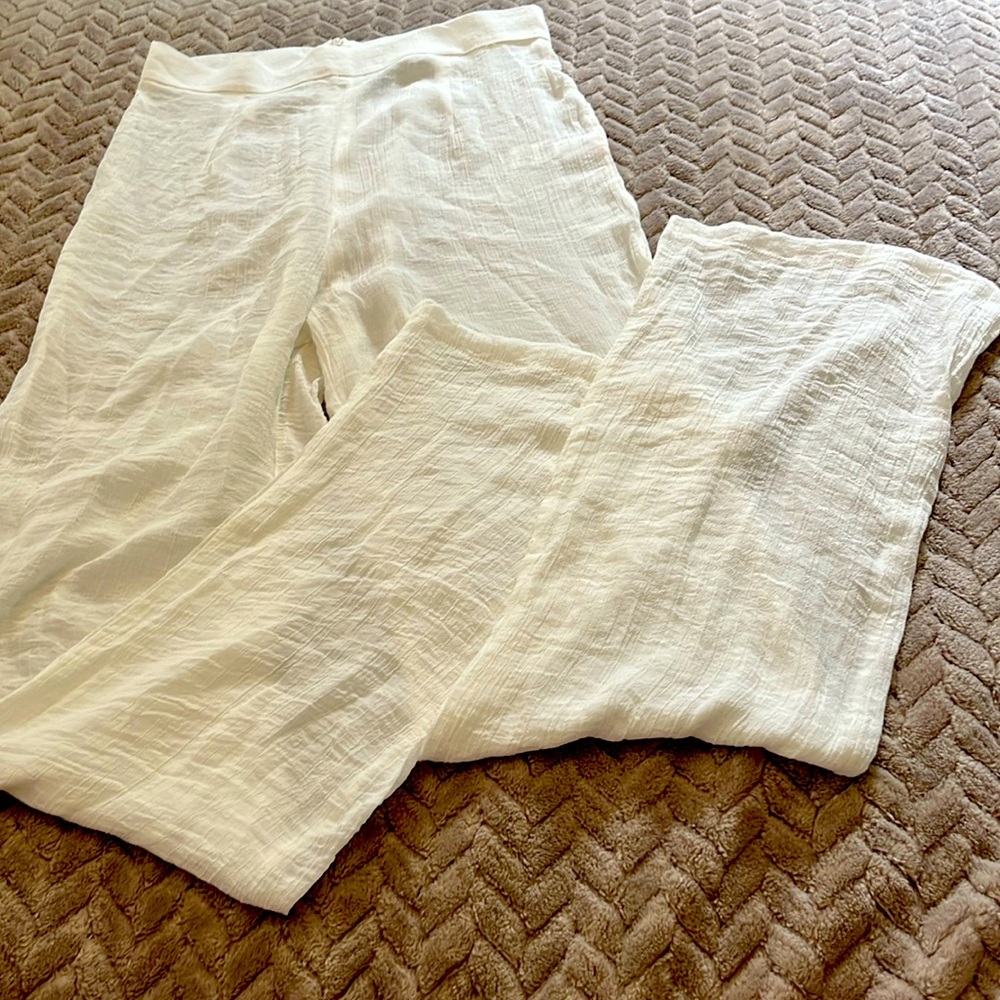High wasted sheer beach cover up pants